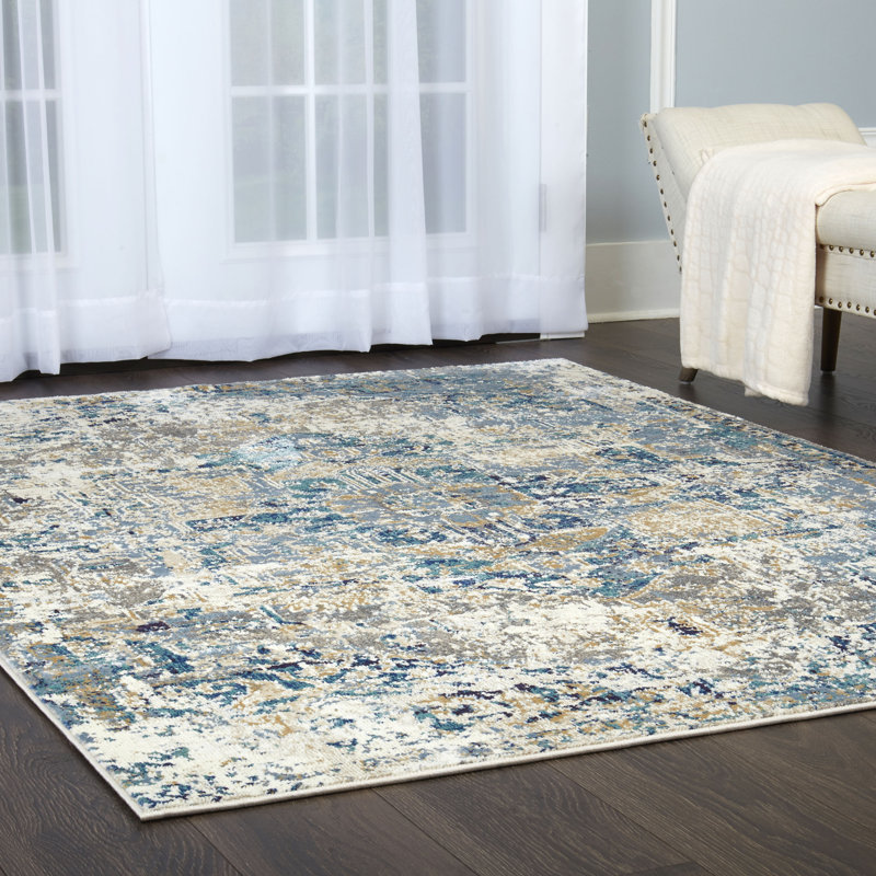 ShabbyChic Heritage Cotton Blue/Beige Area Rug & Reviews Wayfair